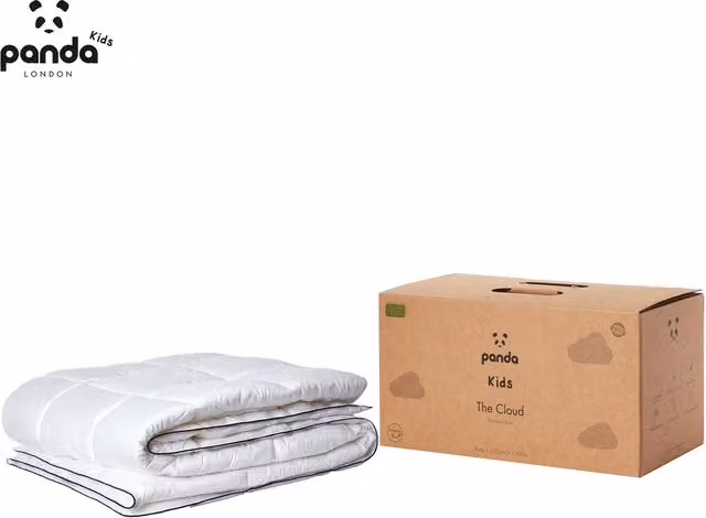 Panda London Cloud Bamboo Kids Duvet in White, Junior Size