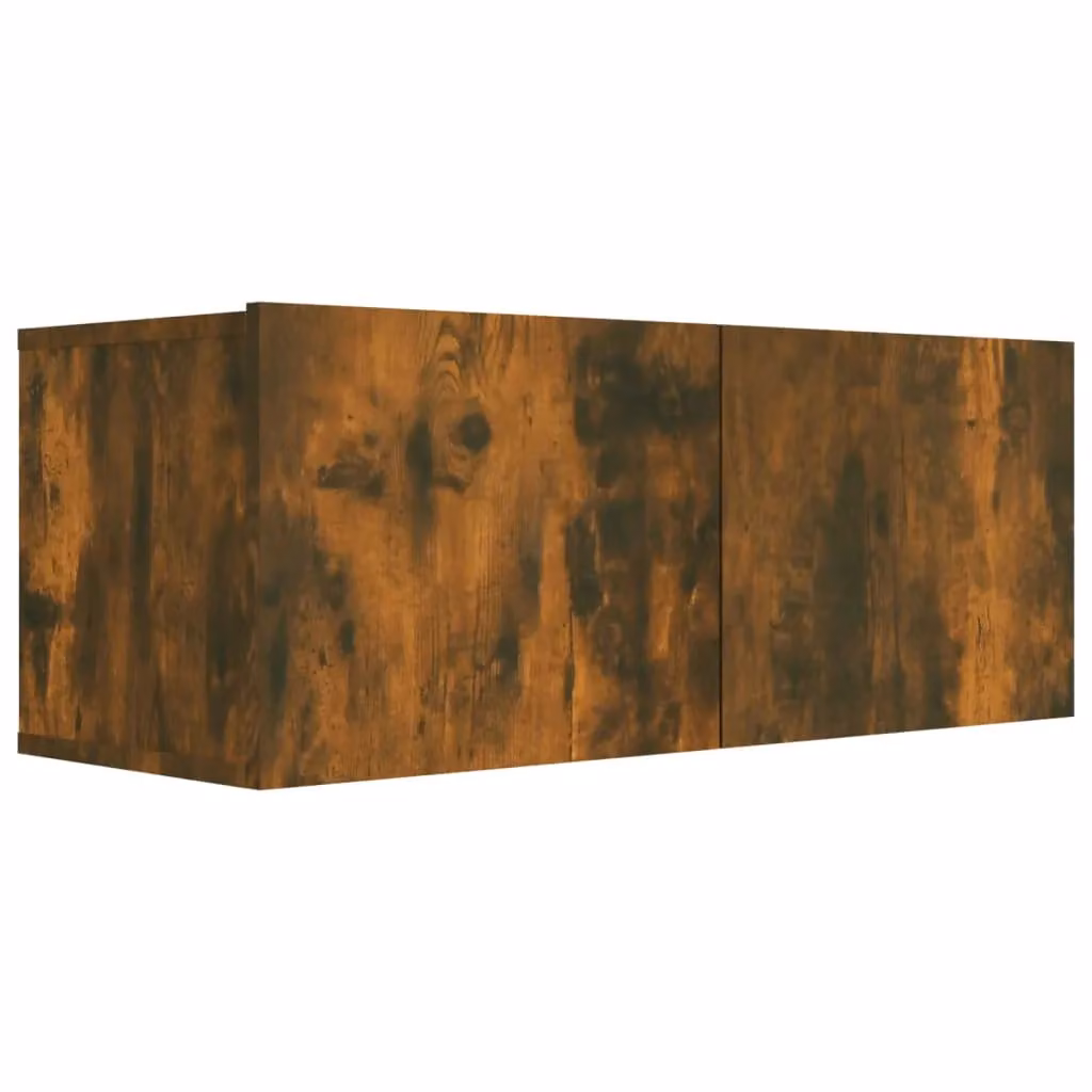 Berkfield Home Smoked Oak TV Cabinet in Brown, W/D/H: 80 x 30 x 30 cm – 2
