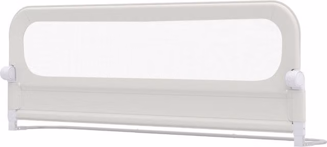 COSTWAY Foldable Adjustable Baby Bed Rail Guard in White