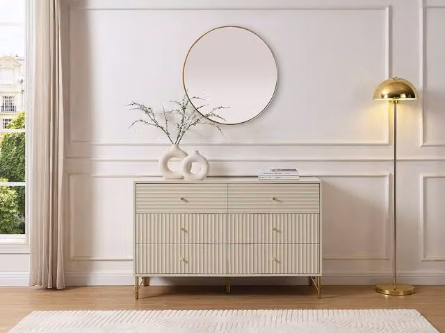 Vente-unique LOUREO 6-Drawer Chest of Drawers in Beige