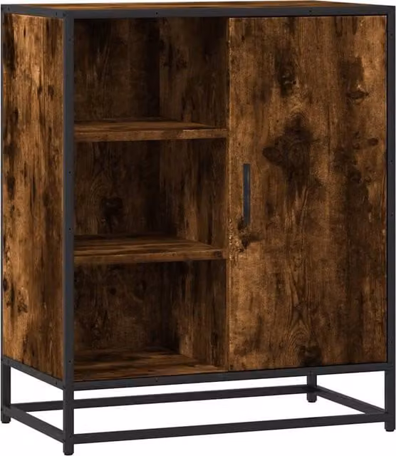 Berkfield Home Smoked Oak Sideboard in Brown, W/D/H: 62 x 35 x 76 cm