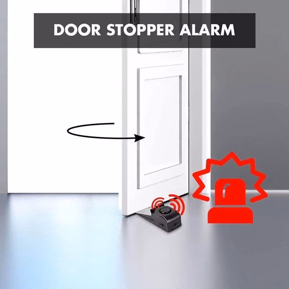 PAWNORA 4-Pack Silver and Black Stainless Steel Door and Window Sensor Alarms – 2