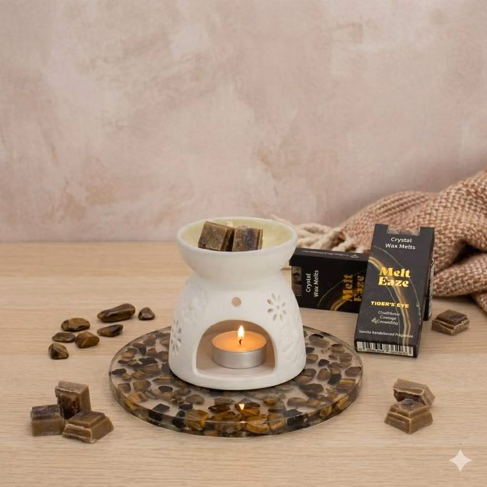 Serenityy Tigereye Strength Wax Melts Vanilla Sandalwood, 50g – 3