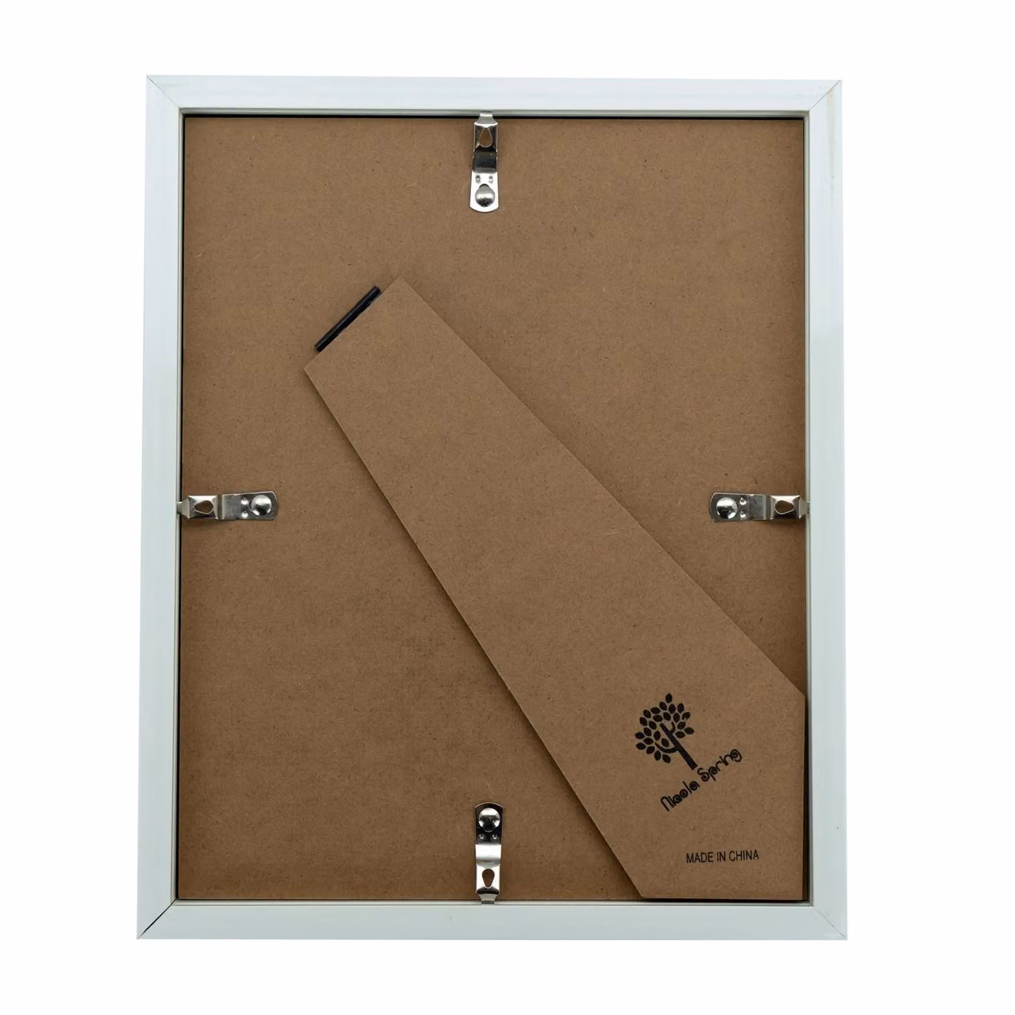 Nicola Spring Rectangular Single 3D Box Photo Frame in White and Beige with 5 x 7 inch Mount – 2