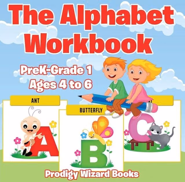 Prodigy Wizard The Alphabet Workbook PreK-Grade K for Ages 4 to 6, Multicolour Paperback