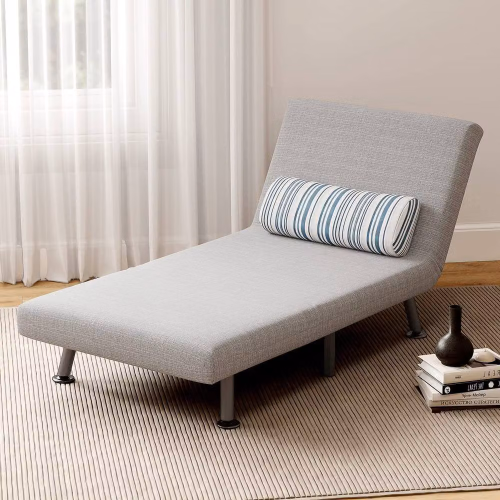 Wyld Haus Coyo Kere Single Fold-Out Futon Chair Bed in Light Grey – 6