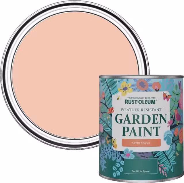 Rust-Oleum Water-Based Garden Paint in Satin Finish, Coral, 0.75 l