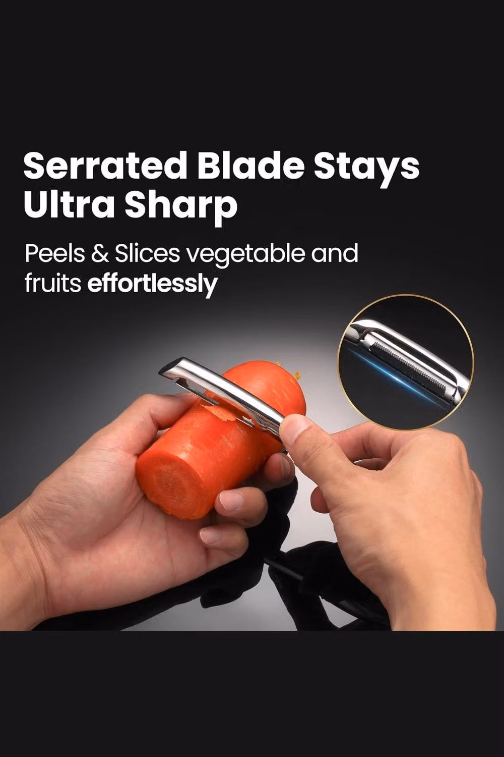 Gourmet Easy Stainless Steel I-Shaped and Y-Shaped Peeler Set in Silver – 2