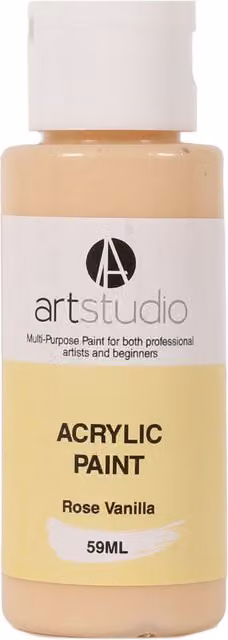 Art Studio Professional Acrylic Paint in Rose Vanilla Pink and Beige, 9.7 cm
