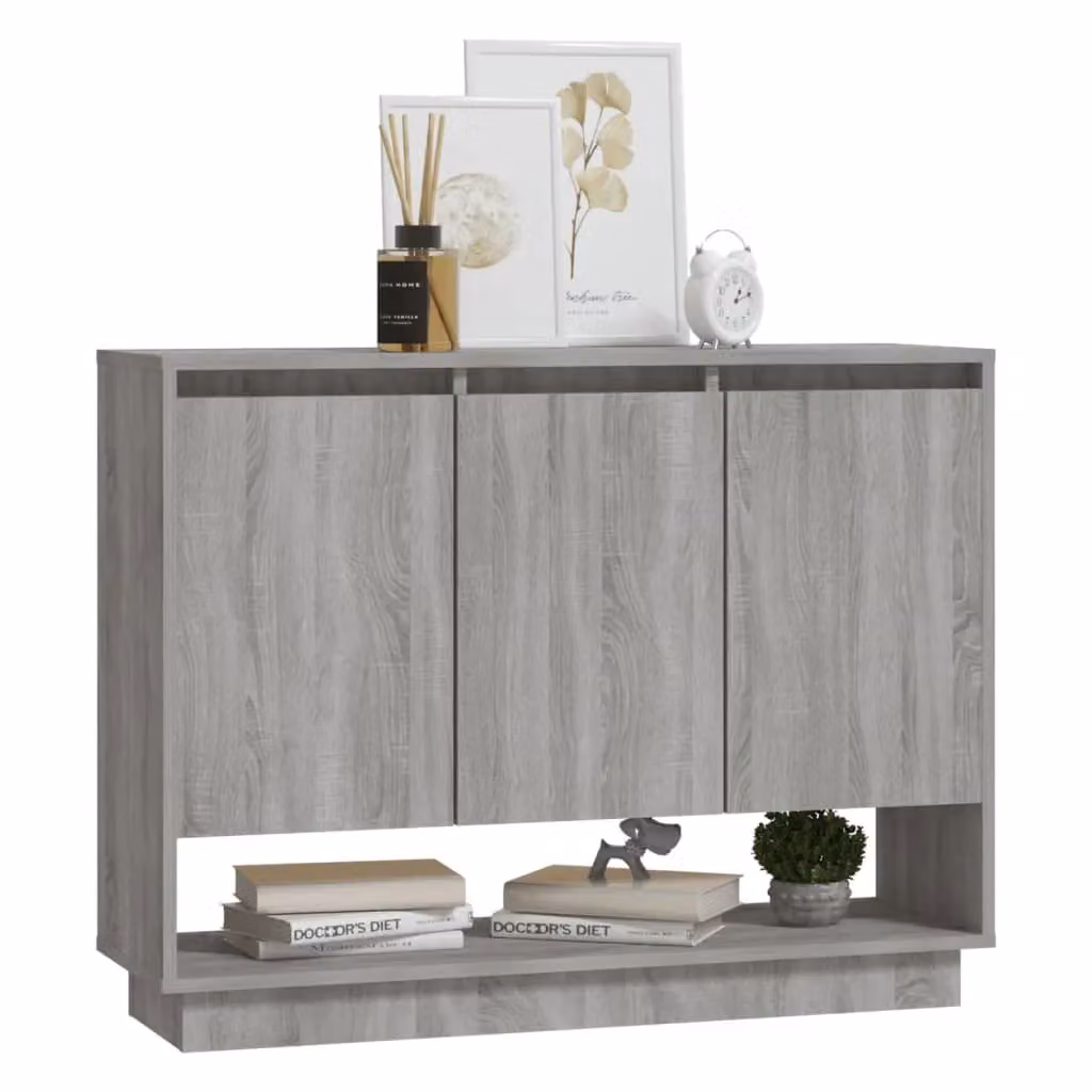 Berkfield Home Grey Sonoma Modern Sideboard in Engineered Wood W/D/H: 97 x 31 x 75 cm – 3