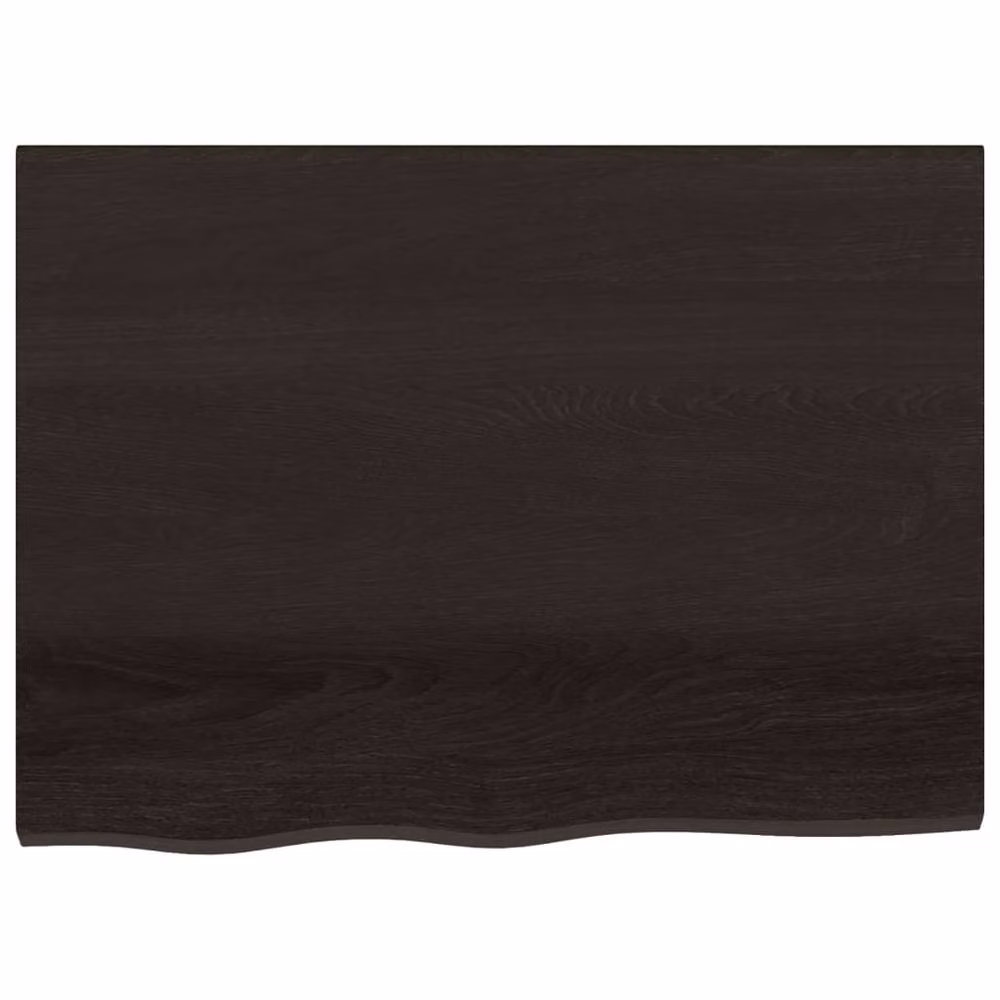 Berkfield Home Beautiful Wall Shelf in Dark Grey Treated Solid Oak, W: 80 cm, H: 60 cm, D: 60 cm – 3
