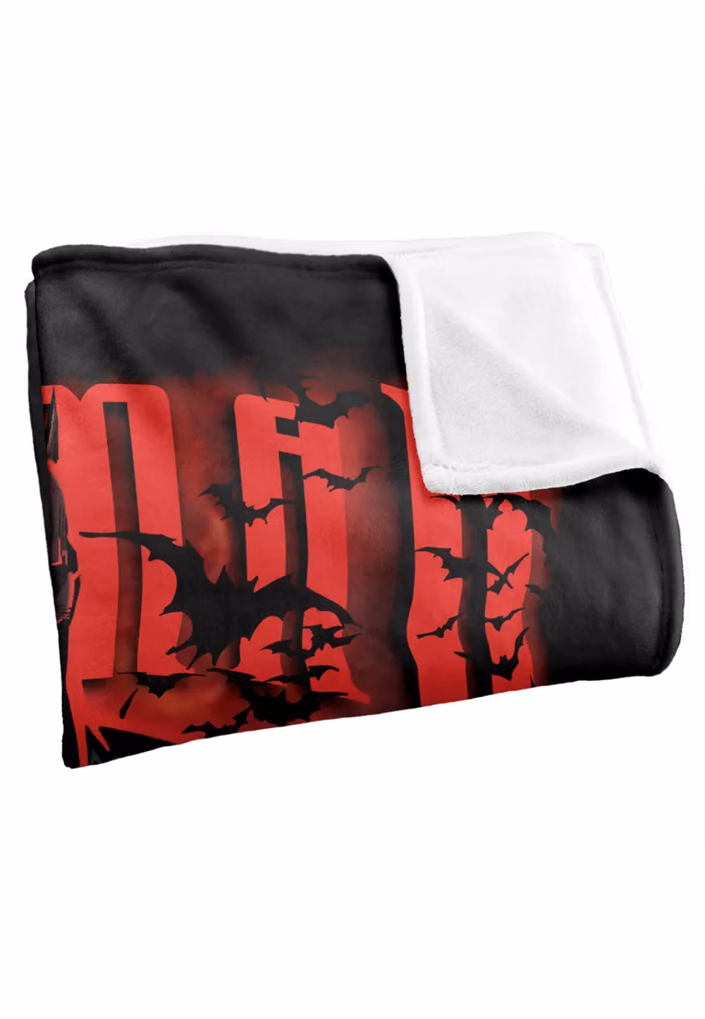 DC Comics Batman Red Knight Fleece Blanket in Red and White, W: 152 cm, D: 127 cm – 2