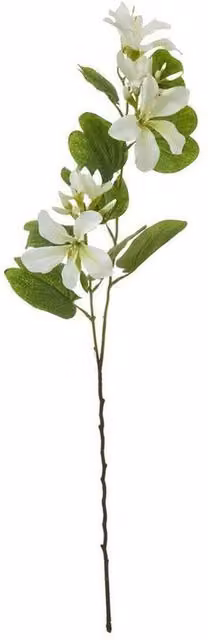 Lemon Pavilion Furniture and Decor Bauhinia Orchid Spray Single Stem Flower in Beige and White, Height: 87 cm