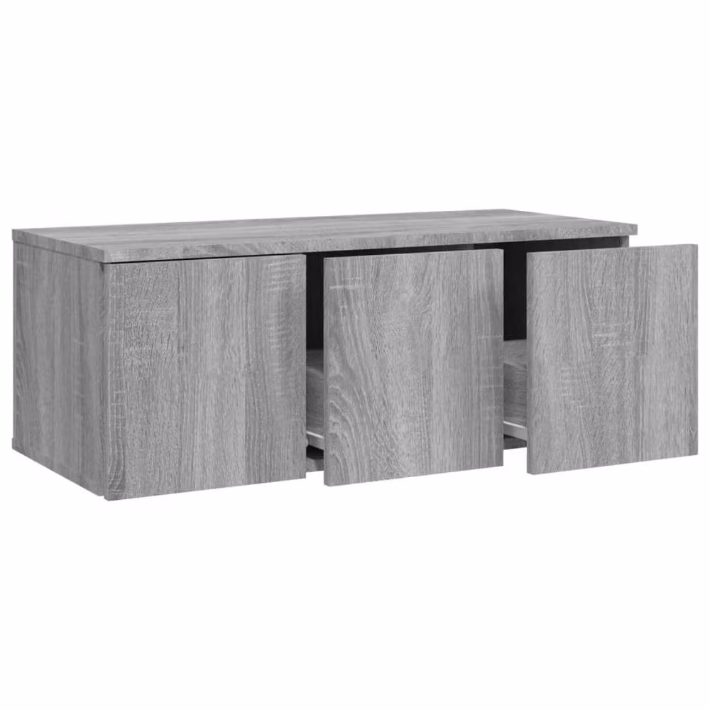 Berkfield Home Grey Sonoma TV Cabinet in Engineered Wood W/D/H: 80 x 34 x 30 cm – 3