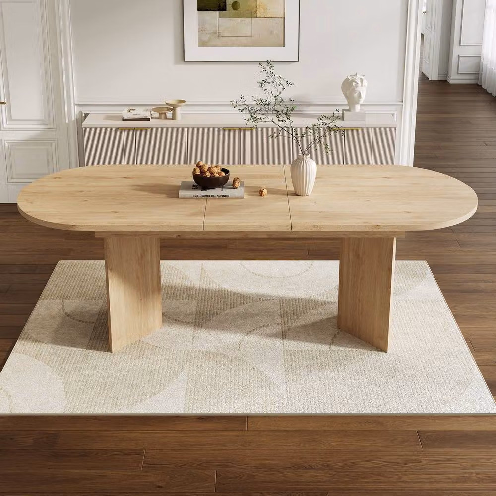 Rolipo Extendable Oak MDF Dining Table in Brown, W: 160-200 cm – 2