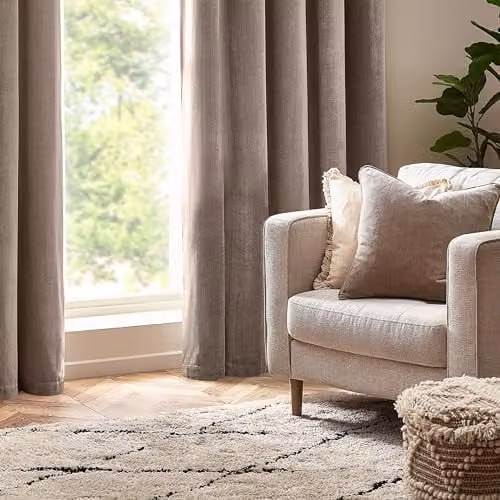 Yard Heavy Chenille Polyester Filled Square Cushion in Beige, W/D/H: 50 x 50 x 50 cm – 3