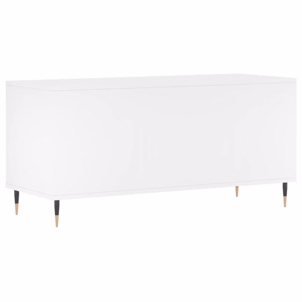 Berkfield Home Record Cabinet in White, W/D/H: 100 x 38 x 48 cm – 3