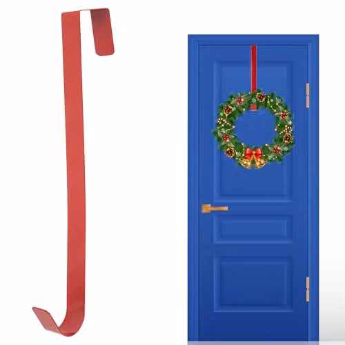 Shatchi Red Metal Wreath Hanger, 38 cm