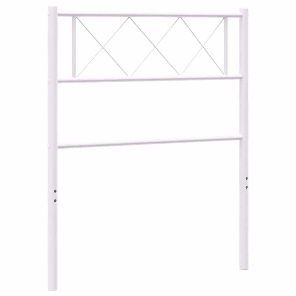 Berkfield Home Metal Headboard in White – 2