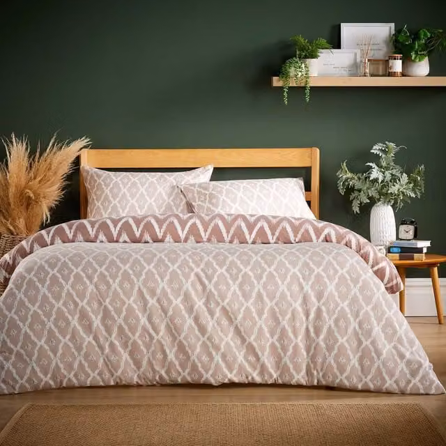 Madiera Flannel Duvet Cover Set in Natural, Yellow and Beige, W/D/H: 180 x 200 cm