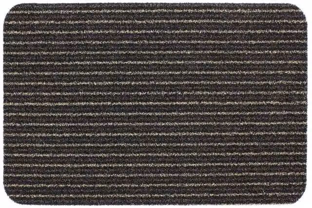 JVL Infinity Brown Striped Entrance Door Mat, W: 50 cm, D: 75 cm