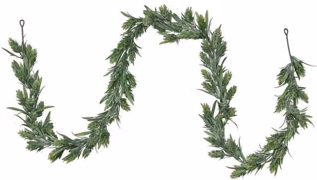 KDMD Botanica Green Hop Garland with Foliage Leaves, 1.8m