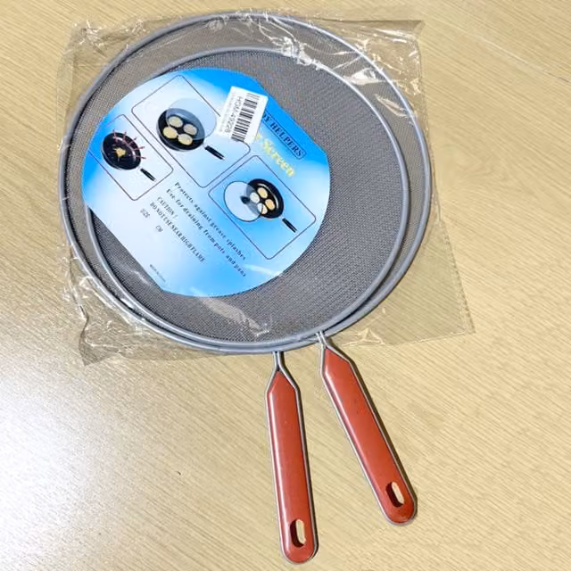 KDMK 2 Pack Round Stainless Steel Fine Mesh Splatter Screen Frying Guard in Silver