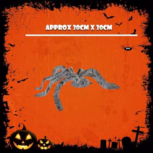 VFM e-Store Halloween Animated Spider with Light Up Eyes and Moving Legs in Grey – 3