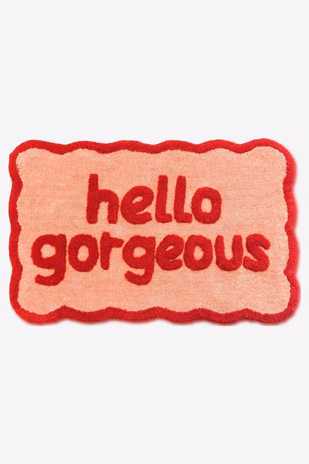Mooky Mats Hello Gorgeous Scalloped Bath Mat in Red and Pink – 3