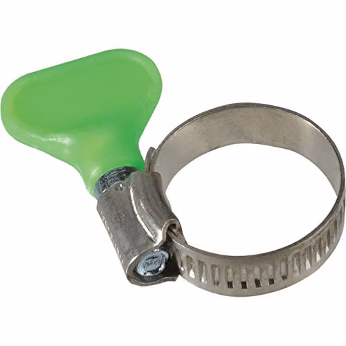 Faithfull Green Galvanised Steel Wing Screw Hose Clips 16-25mm