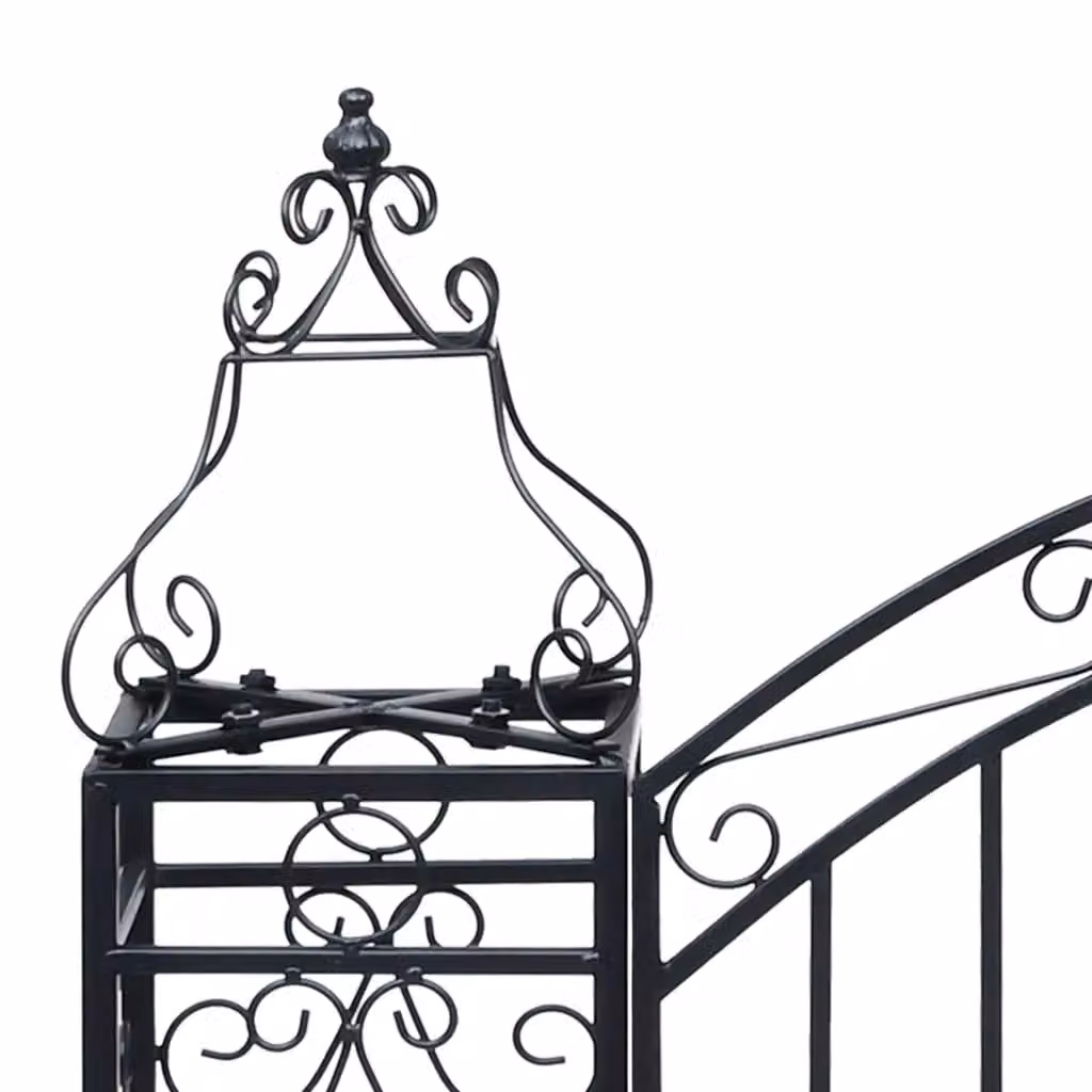 Berkfield Home Ornamental Wrought Iron Swing Garden Gate, Black, W/D/H: 122 x 20.5 x 100 cm – 3