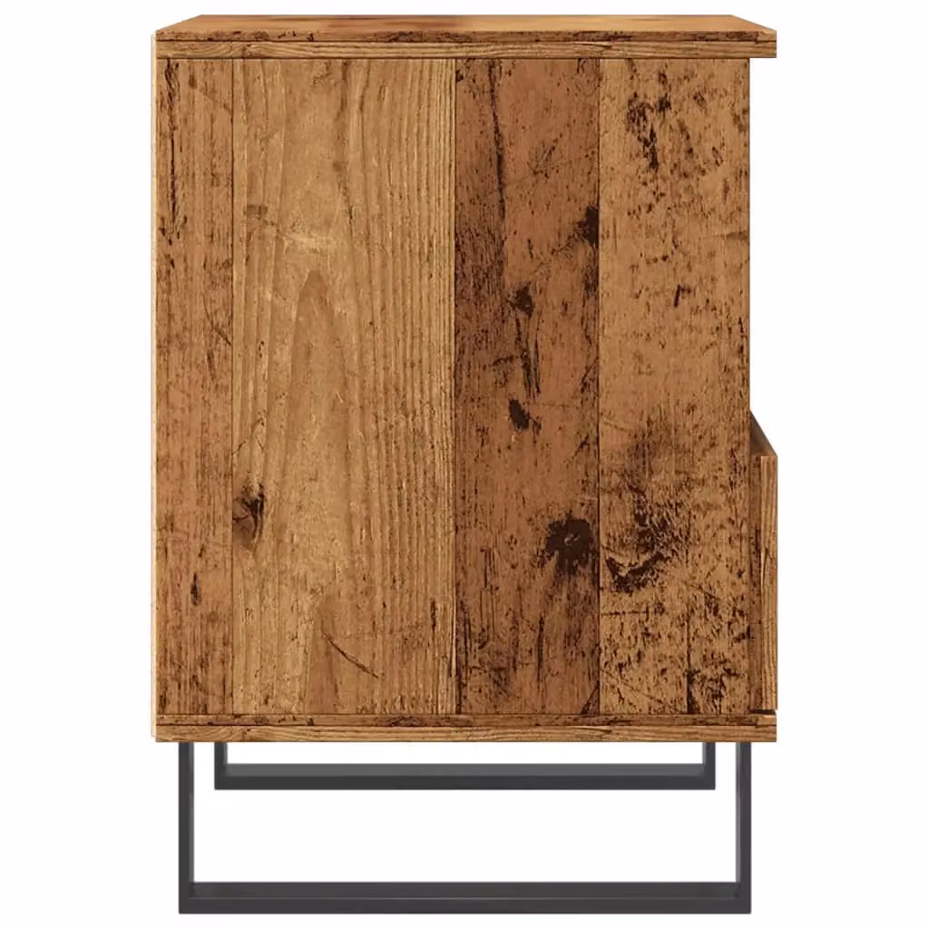 Berkfield Home Set of 2 Bedside Cabinets in Old Wood Brown, W/D/H: 40 x 35 x 50 cm – 5