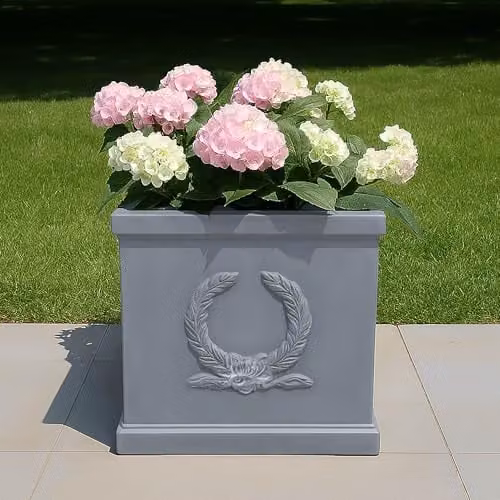 IDEALIST Grey Reinforced Stone Square Planter 37 cm – 6