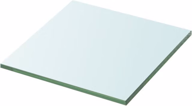 Berkfield Home Clear Glass Shelf Panel, W: 30 cm x H: 30 cm x D: 1 cm