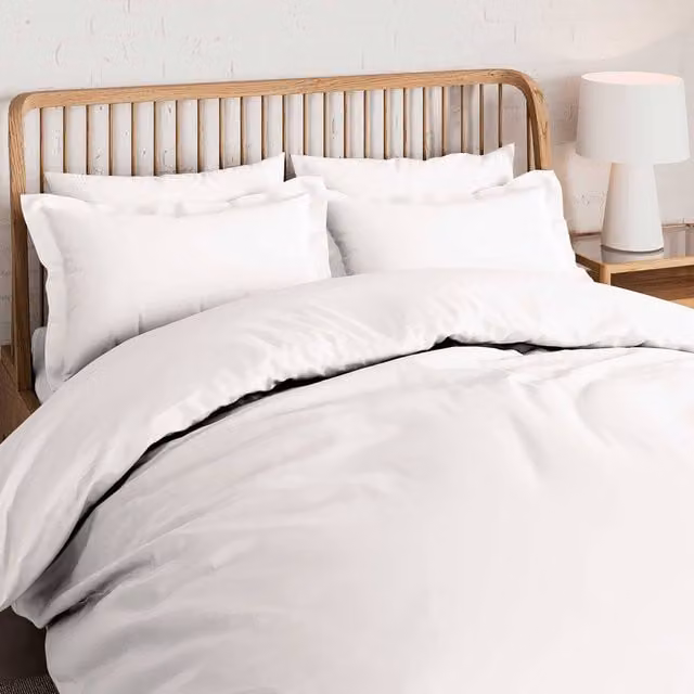 Bedeck Luxury White 500 Thread Count 100% Cotton Mako Satin Duvet Cover – 1