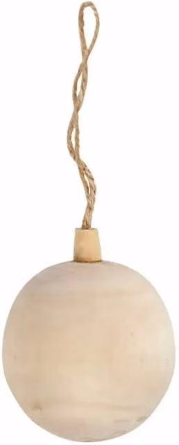 KDMD Pack of 3 Personalised White Round Wooden Christmas Bauble Ornaments
