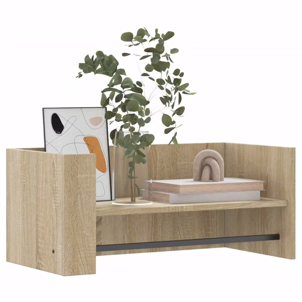 Berkfield Home Wall Mounted Cube Shelf in Sonoma Oak, Beige, W/D/H: 70.5 x 35 x 30.5 cm – 2