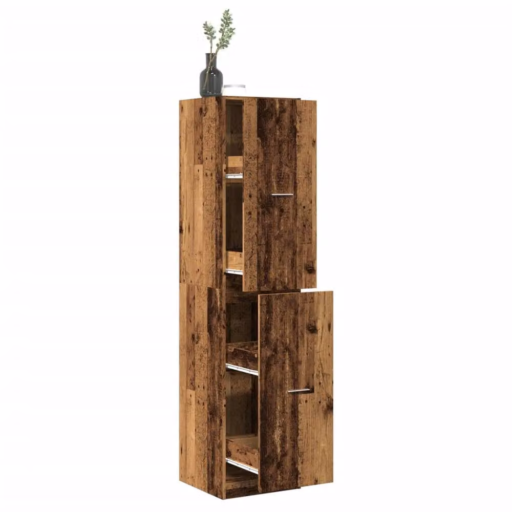 Berkfield Home Elegant Apothecary Cabinet in Old Wood Brown, W: 40 cm, D: 41 cm, H: 174.5 cm – 2