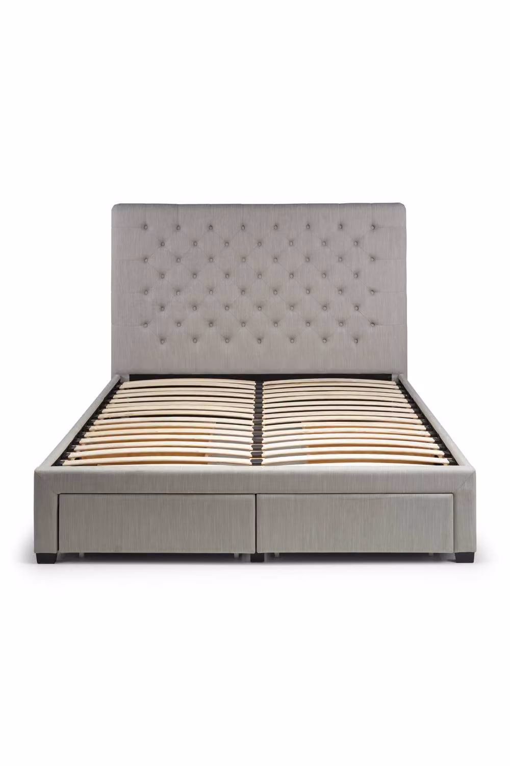 Julian Bowen Wilton Upholstered Double Storage Bed Frame with 4 Drawers in Grey – 4