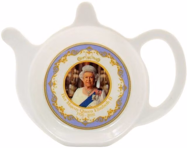 Leonardo HM Queen Elizabeth II Commemorative Teabag Tidy in Multicolour and White