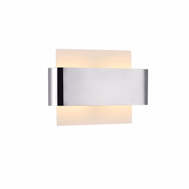 Netlighting Damo Flush Wall Light with 2 G9 Lamps in White and Grey with Chrome Centre Band