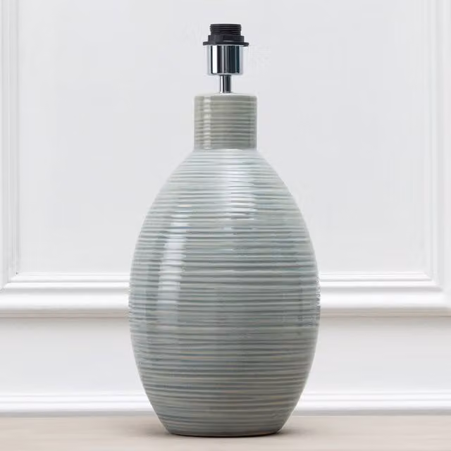 Voyage Maison Epona Modern Oval Ceramic Tabletop Lamp Base in Blue