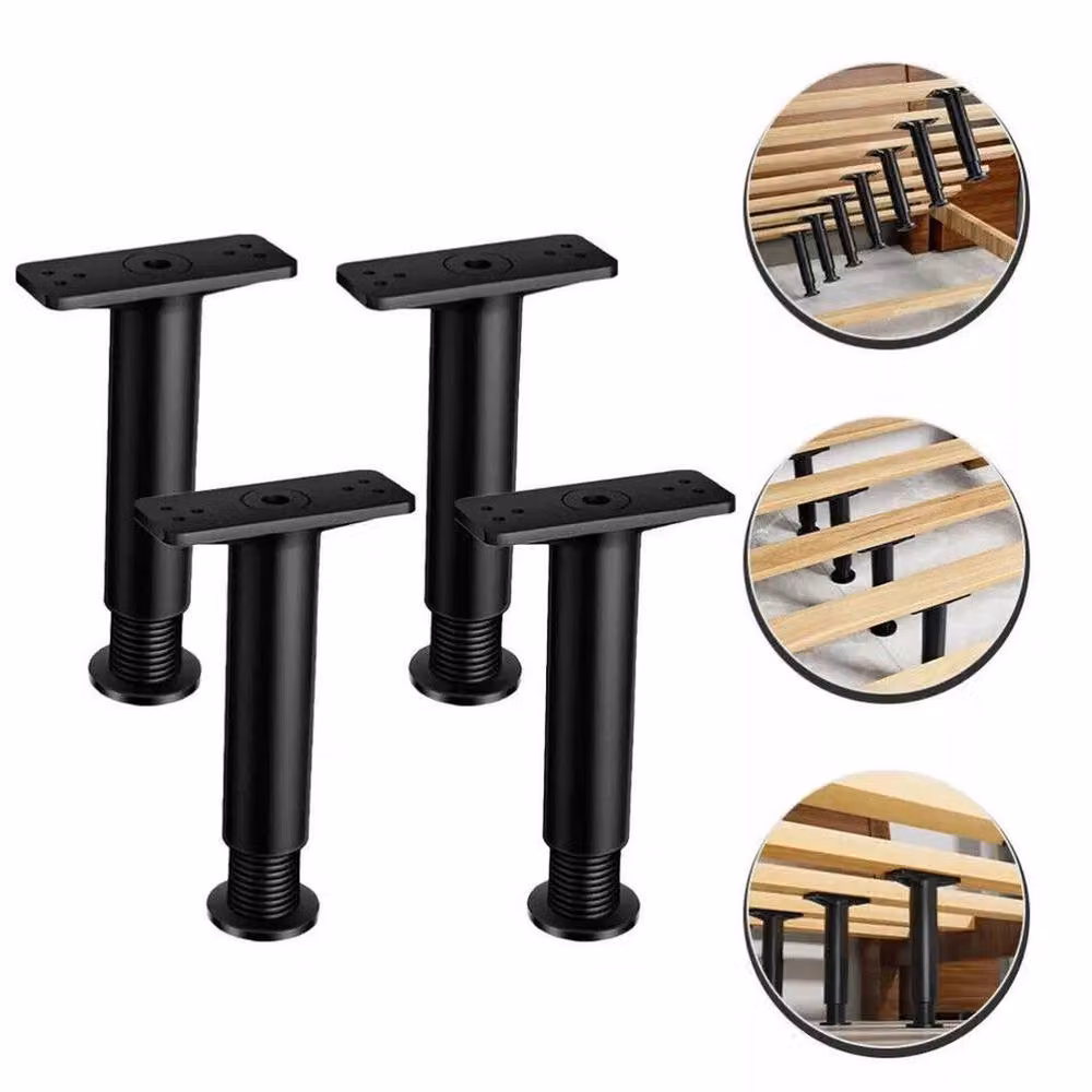 Kelvenix 4X Telescopic Adjustable Bed Support in Black, W: 52 cm, H: 1000 cm – 4