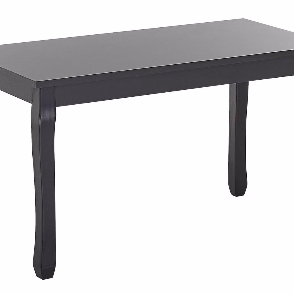 Wyld and Coco Maison Chic Rectangular Coffee Table with Black MDF Top and Pine Cabriole Legs, W: 80 cm, D: 40 cm, H: 46 cm – 2