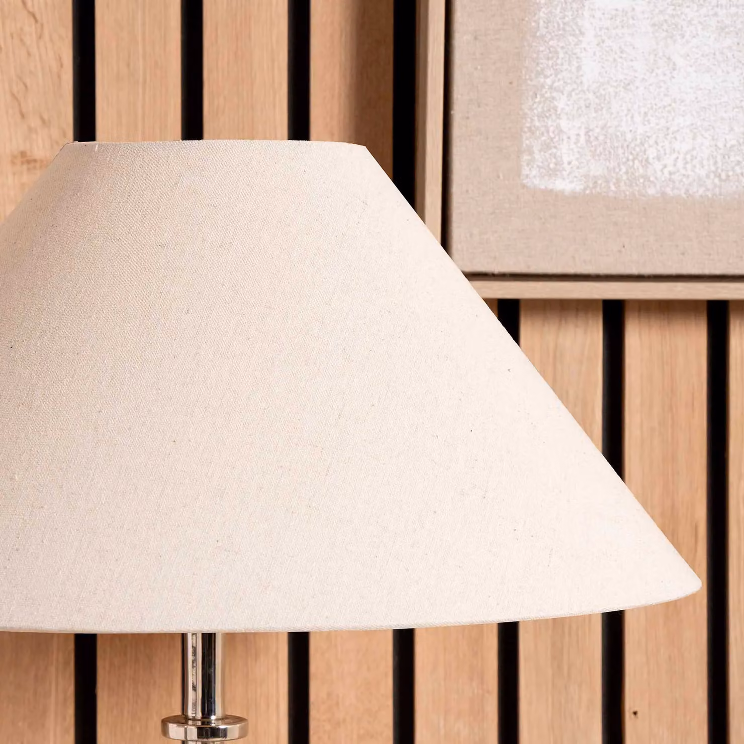 Ruma Natural Coolie Slubby Cotton Lamp Shade for Table and Floor Lamps in Beige, Diameter: 30.48 cm – 2