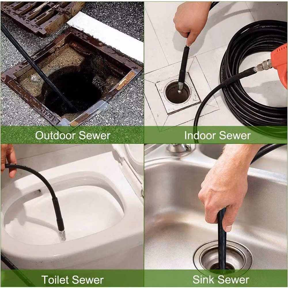 SPETLEK Sewer Jetter Kit 30M for Pressure Washer, Black, 100g – 5