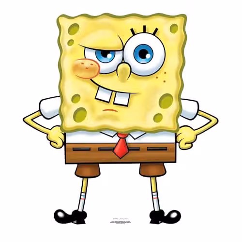 Star Cutouts SC4607 SpongeBob SquarePants Cardboard Cutout, Height: 85 cm – 1