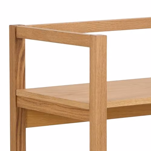 AC Design Furniture Lars Rectangular Shelf with 3 Shelves and Oak Frame, Natural/Brown, W/D/H: 80 x 40 x 93.3 cm – 3
