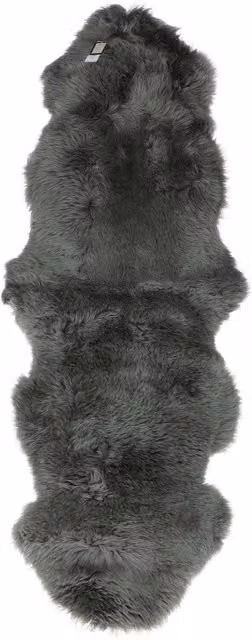 Fenland England Double Australian Sheepskin Rug in Brown and Grey, W/D/H: 180 x 60 x 60 cm