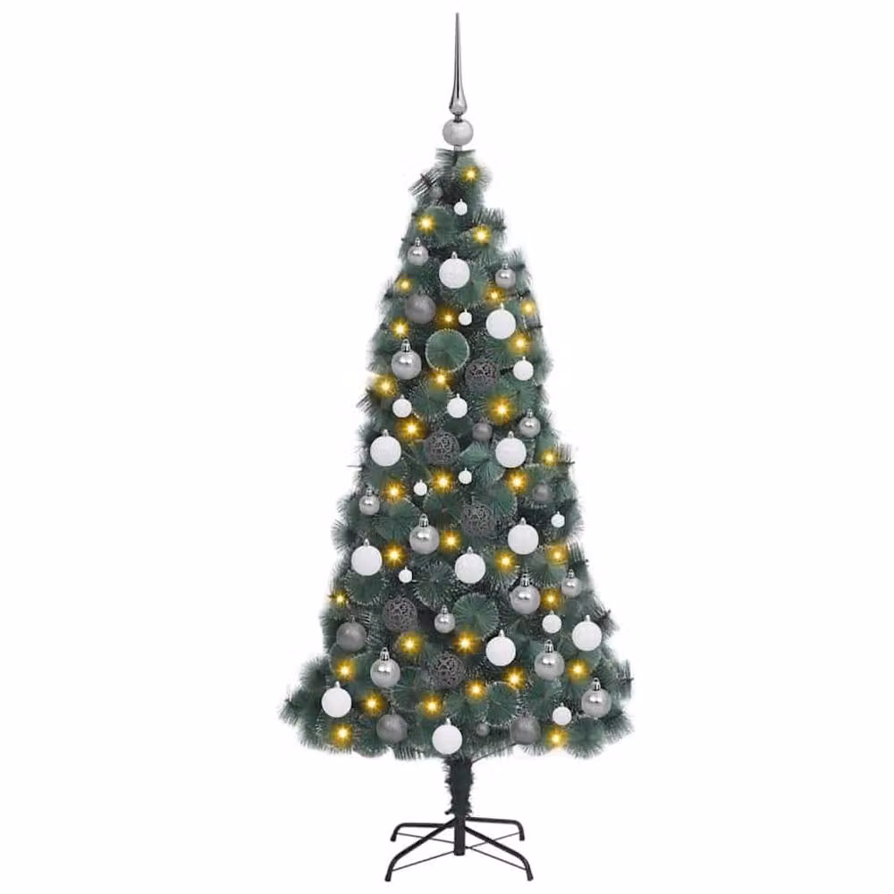 Berkfield Home Pre-lit Artificial Christmas Tree with Ball Set, Green, Height: 240 cm – 2